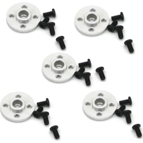 5pcs/lot Metal Servo Arm 25T Round Type Disc Matal Horns for MG995 MG996R Rc Servos Futaba ACE Robot