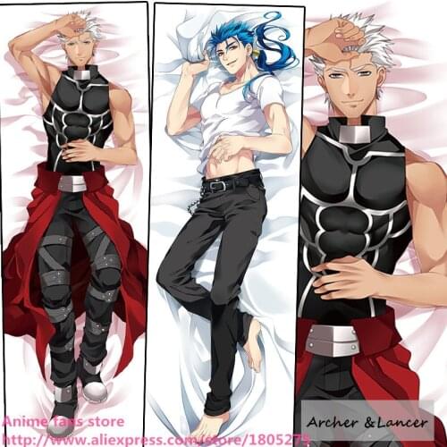 Cool Japanese Anime Pillowcase Fate Stay Night Zero Archer & Lancer BL Pillow Case Cover decorative Hugging Body
