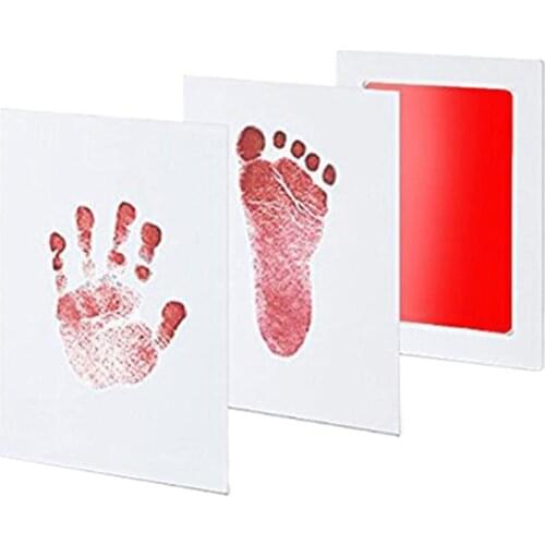 5 Colors Non-Toxic Baby Handprint Footprint Imprint Kit Baby Souvenirs Casting Newborn Footprint Ink Pad Infant Clay Toy Gifts