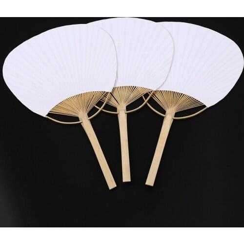 New 30 pcs/lot wedding White Paddle Fan for wedding decoration