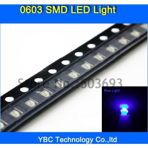 Wholesale 1000pcs/lot Blue Color Brand New 0603 LED SMD Ultra Bright Diode