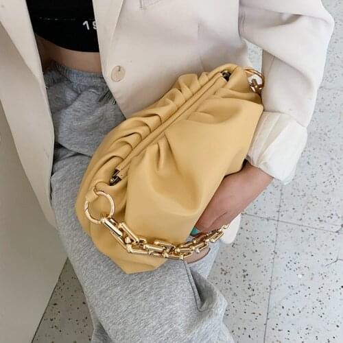 Popular Versatile Personality 2021 Bag Fashion Casual Handbag Simple Wild Chains Dumpling Bag Women Totes Purse Cloud Shoulder
