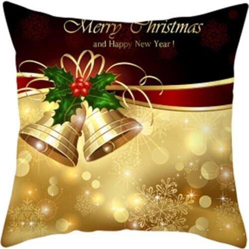 44*44cm Christmas cushion cover pillowcase Pillowcase Christmas peach velvet Year decorative pillows for sofa cushion cover 5z