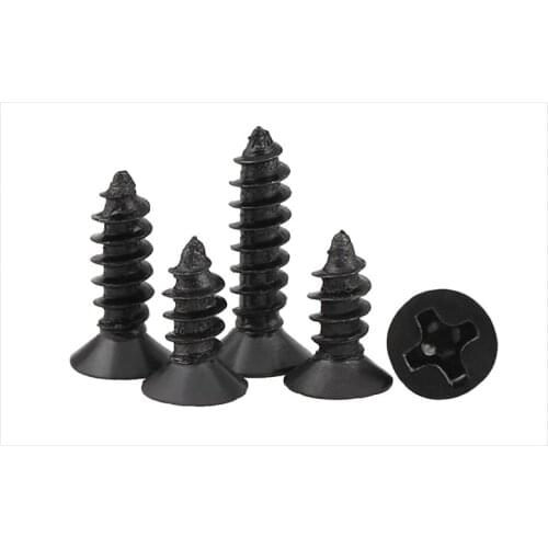 Flat head screws self-tapping screws Nickel plating Black M1 M1.2 M1.4 M1.7 M2 M2.3 M2.6 M3 screws KA screws