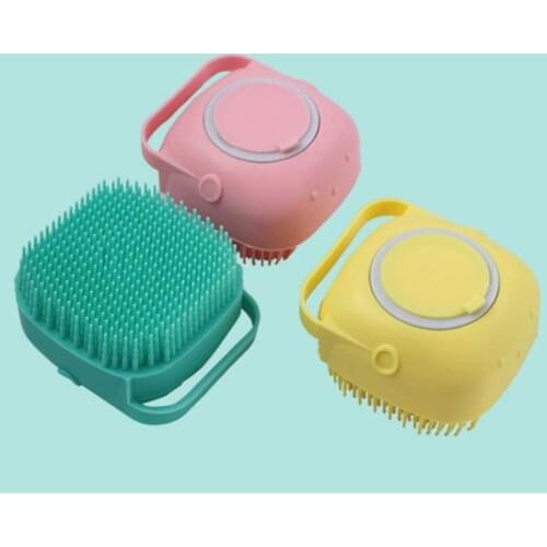 Pet Dog Shampoo Massager Brush Bathroom Cat Comb Grooming Scrubber Shower Brush Bathing Short Hair Soft Silicone Body Brushes
