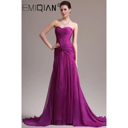 Criss-Cross Pleats Chiffon Party Prom Dresses,Strapless Evening Dress,Long Mermaid Robe De Soiree,платье вечернее