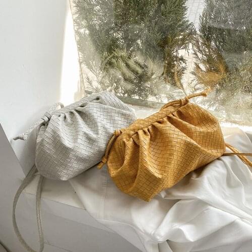 Weave PU Leather Shoulder Simple Bags For Women 2021 Small Crossbody Bag Travel Chain Handbags And Purses