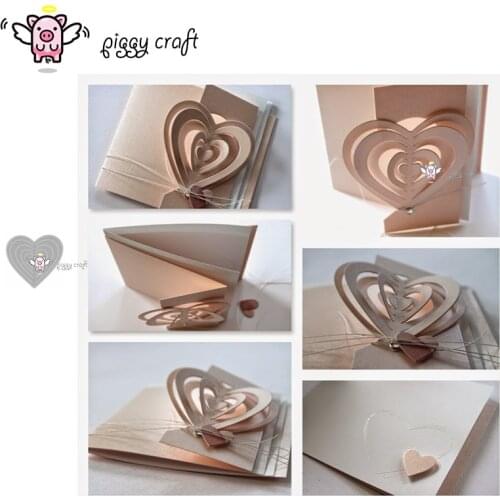 Piggy Craft metal cutting dies cut die mold 3D Love Heart decoration Scrapbook paper craft album card punch knife art cutter die