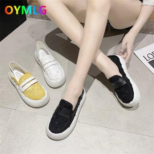 Hollow round toe single shoes womens autumn 2021 new net red fashion set feet two wear casual platform loafers