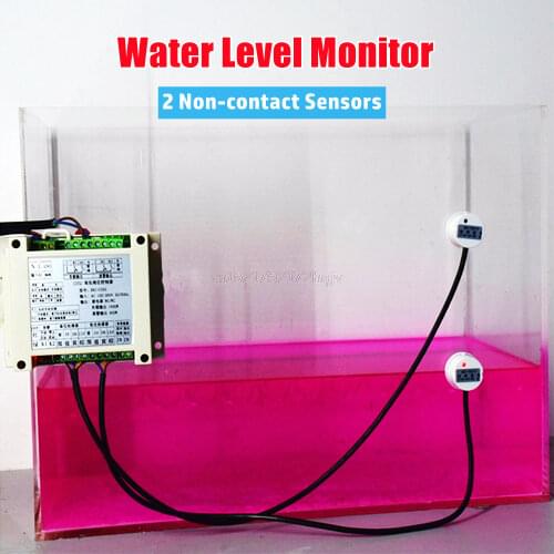 High And Low Liquid Level Intelligent Controller With 2 Non-contact Sensor Module Automatic Control Liquid Water Level Monitor