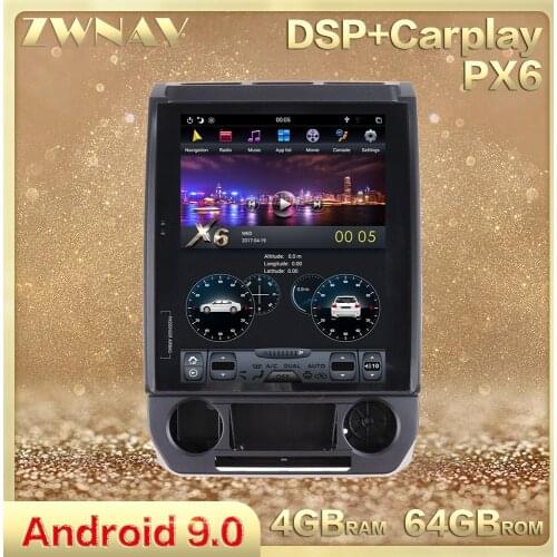 Vertical Tesla style Android 9.0 Stereo Car multimedia player GPS Navi For Ford F150 2015-2019 auto radio carplay Wifi Head unit