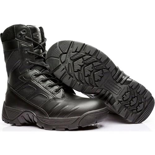 Workerkit Waterproof Puncture-proof Cowhide Tactical Boots Outdoor Hunting Combat Boots for Men