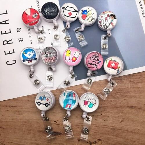 Retractable Badge Reel The New Student Nurse Exihibiton ID Name Card Badge Holder Office Supplies