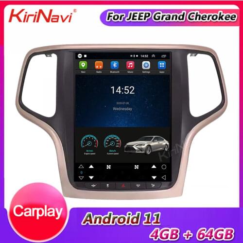 KiriNavi Vertical Screen Tesla Style Android 9.0 Car Radio Automotivo head unit For JEEP Grand Cherokee Car Dvd Player 4G 2014