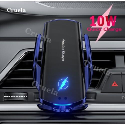 Car USB Infrared Sensor Phone Charger 10W Fast Charging For iPhone 11 12 Pro Max Xiaomi Samsung Huawei Wireless Charge Bracket