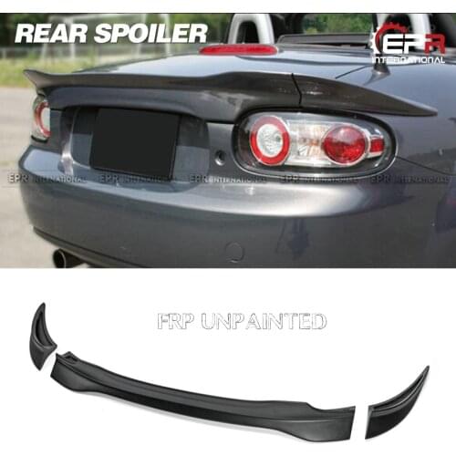 Car Accessiores FRP Fiber Glass GVN Style Trunk Spoiler Fiberglass Rear Wing For Mazda MX5 NC NCEC Roster Miata (soft top only)