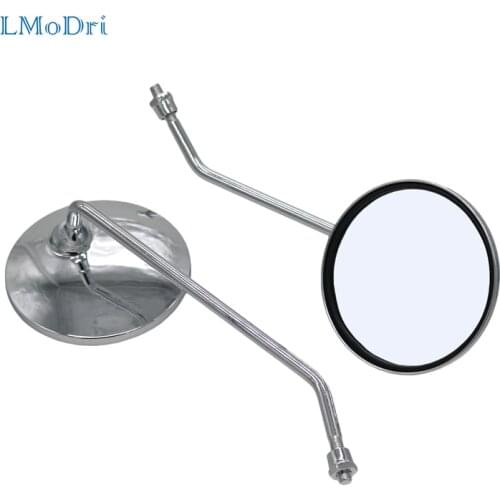 Free Shipping Universal Motorcycle Back View Mirror Round Shape Rearview Side Mirrors For Motorbike With 8mm Screw