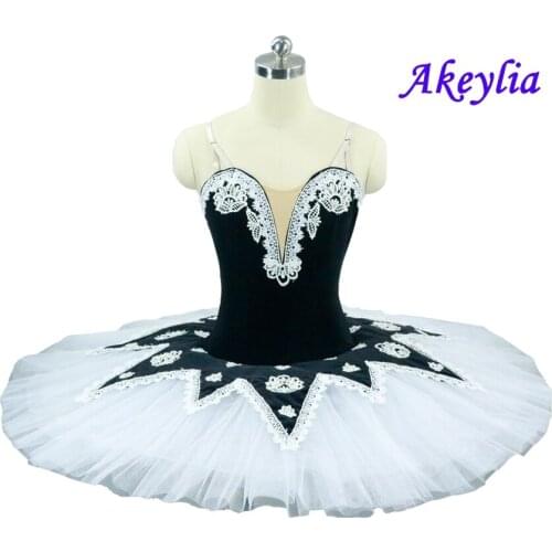 Pancake Ballet Tutu Girls Professional White Black Ballet Tutus Practice Rehearsal Platter Ballet Dress For Women Classical tutu