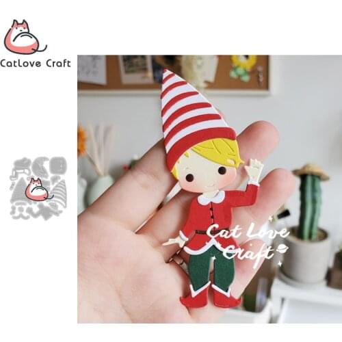 Catlove Christmas Elf Metal Cutting Dies Scrapbooking Mold Stencil Die Cuts Card Making DIY Craft Embossing New Dies For 2020