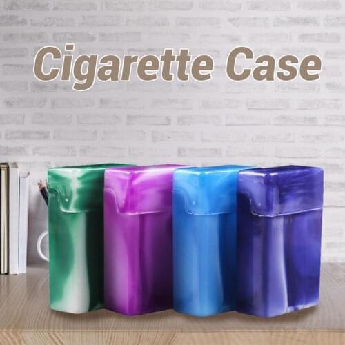 Cigarette Case With 3 Compartments Portable Plastic Cigarette Case Box Cigarette Storage Box Holder Random Color