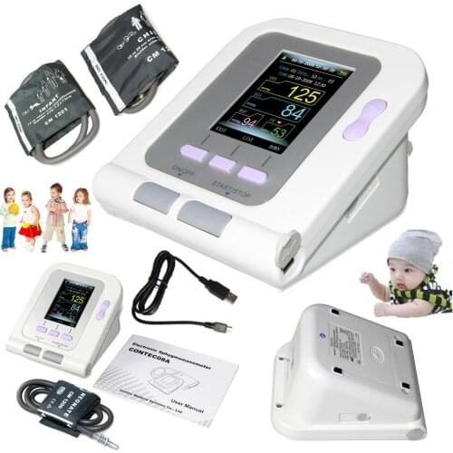 LCD Digital Blood Pressure Monitor Upper Arm Meter Pediatric Probe Child Infant Cuff With FDA CE CONTEC08A