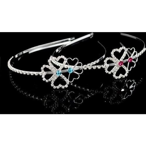 New Arrival Floral Princess Crown Tiara Student Show Knot Flower Girl Hair Accessories Wedding Headpeice Headband Jewelry