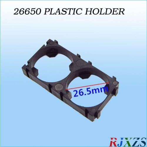 2PCS/alot 2S 26650 Battery Holder Bracket Cylindrical Battery Holder 26650 Holder Safety Anti Vibration Plastic Case Box