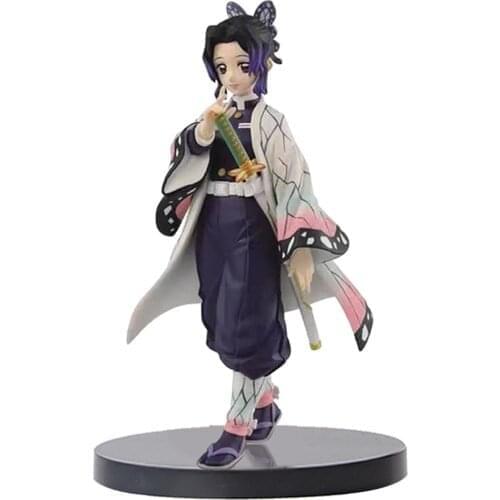 16Cm Japan Anime Demon Slayer Kimetsu No Yaiba Pvc Action Figure Toy Kochou Shinobu Tomioka Giyuu Model Figuals Dolls Toys Gift