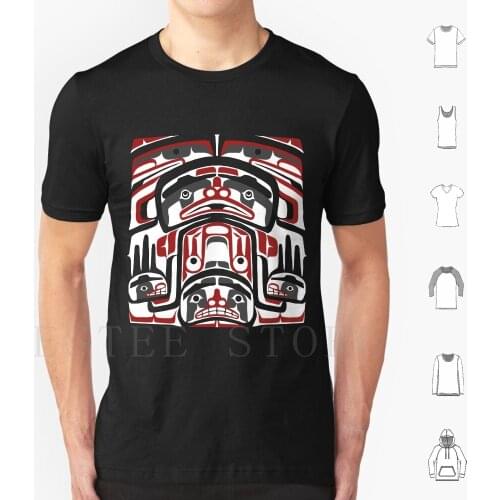 Northwest Box Panel T Shirt Cotton Men DIY Print Northwest Northwest Native Art Pacific Northwest Native First Nations Art Art