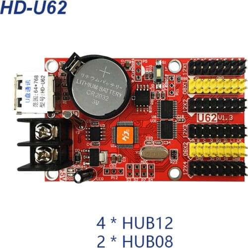 Huidu HD-U62 U-disk Single-Double Color LED Card Work for Modules Led Message Board