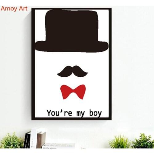 YOU ARE MY BOY FUNNY Modern Nordic LARGE A4 Art Prints Poster Wall Pictures Canvas Painting Prints for Kids Room Home Decor