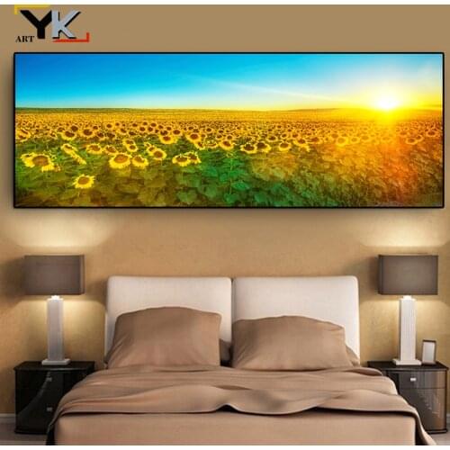 Brilliant Sunflower Canvas Paintings Home Decor Wall Art Print And Poster Brilliant Sunflower Pictures For Living Room No Frame