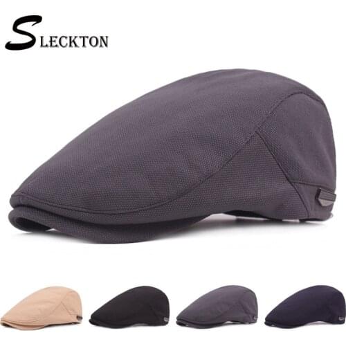 SLECKTON Mens berets cap for men Casquette Casual Flat Newsboy Caps Fashion Peaked Cabbie Cap French Herringbone Hat for Unisex