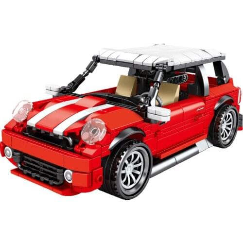2021 Creator Racing Sports Car MINI Pull Back Vehicle DIY Building Blocks Supercar Bricks Classic Model Kit Toys For KIds Gift