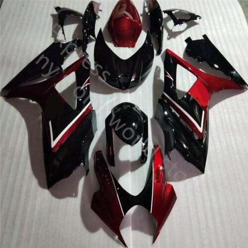 Custom Injection Fairing Kits For Suzuki GSXR1000 K7 07-08 2007 2008 GSXR 1000 K7 07 08 GSXR 1000 K7 red black Fairing