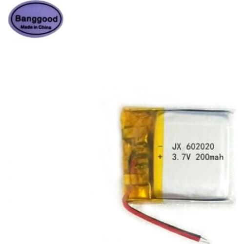 3.7V 200mAh 602020 Lipo Polymer Lithium Rechargeable Li-ion Battery Cells For Toys GPS Tablet Bluetooth PC e-books MP4 MP5 GPS
