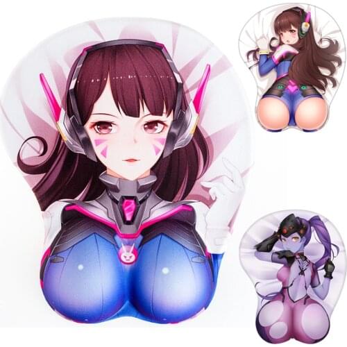 OW D.VA Widowmaker Lacroix Amélie Guillard Cosplay Cute Wrist Rest silicon Mouse Pad Mat 3D Mousepad Prop