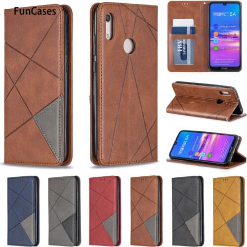 Mobile Phone Cases For carcaso Huawei Y6 2019 Simple Carcaso sFor Huawei armor Honor 8A Play Y6 2018 PU Leather Phone Bag