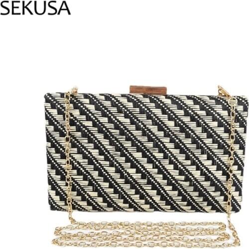 Fahion Women Evening Bags Flap Design Small Day Clutch With Chain Shoulder Holder Handbags Crossbody Purse