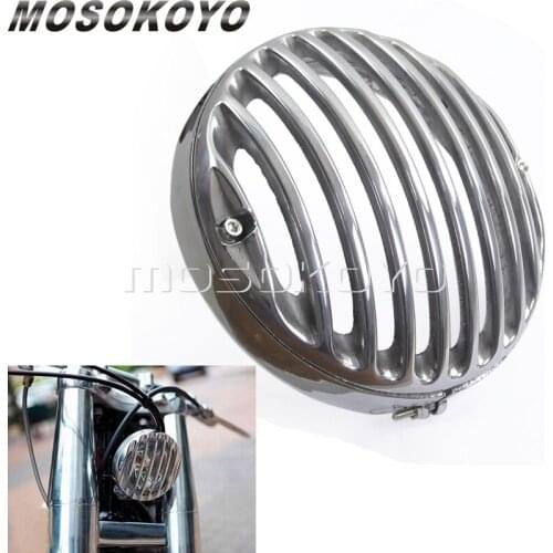 5 3/4" (5.75") Chrome CNC Headlight Grill Cover For Harley Sportster XL883 2004-2014 XL1200 2004-2014 2009-UP Touring Motorbike