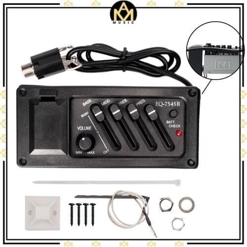 NEW Acoutic Guitar EQ Piezo Pickup / Pre-Amp Unit Acoustic Guitar EQ-7545R