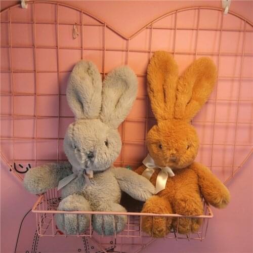 New Stylish 25cm Cute Cartoon lop-eared rabbit bunny comfortable soothing doll birthday gift soft Pillow good quality toy