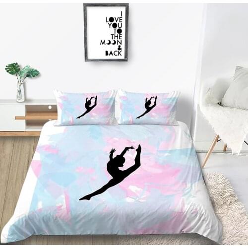 Thumbedding Ballet Girl Bedding Set Fantasy Sweet Duvet Cover Queen Soft King Twin Full Single Double Unique Designed Bed Set
