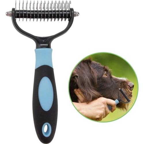 Hair Removal Comb Pet Grooming Brush Dematting Rakes Fur Knot Cutter Tool Remove Rake Dog Cat Long Short Hair Pet Supplies