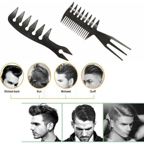 1pc Wide Teeth Hairbrush Fork Comb Men Beard Hairdressing Brush Barber Shop Styling Tool Professional Salon Accessory