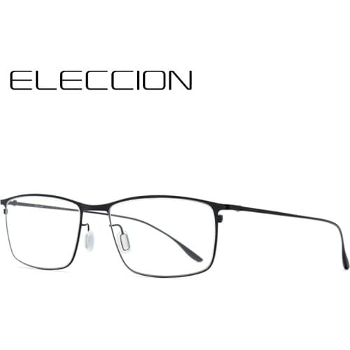 ELECCION Titanium Alloy Small Square Glasses Frame Men Women New Fashion Trending Eyewear Myopia Prescription Optical Eyeglasses
