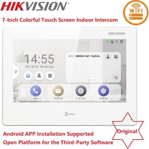 Hikvision Indoor Monitor DS-KH9310-WTE1 Video Intercom 7-Inch Touch Screen PoE TF Card Wifi Views Live Original Hik-Connect