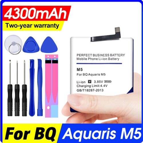 High quality 4300mAh 3120 M5 Battery for BQ Aquaris 3120 M5 Battery Batterie Bateria Accumulator Fast delivery