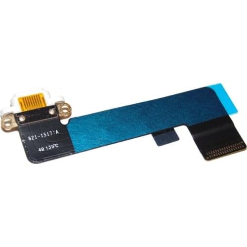 50pcs/lot White&Black Free Shipping USB Plug Charger Board For iPad Mini 1 MINI1 Charging Port Dock Connector Flex Cable Replace