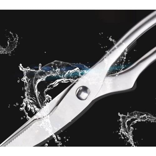 1PC Kitchen Chicken Bone Scissors Multi-function Sharp Stainless Steel Back Locks Fish Shears Tools Meat Vegetable Barbecue Tool